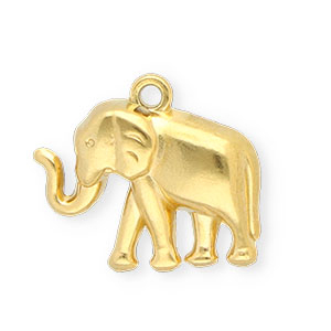 Stainless Steel Charms Elephant Gold Gold Approx 20X22Mm 19Mm