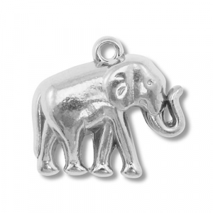 Stainless Steel Charms Elephant Silver Silver Approx 20X22Mm 19Mm