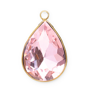 Stainless Steel Charms Facet Drop Gold Pink Gold Pink Approx 17X11Mm 15Mm