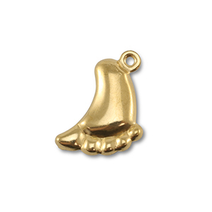Stainless Steel Charms Feet Gold Gold Approx 14X13Mm 1Mm