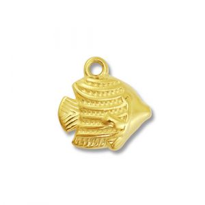 Stainless Steel Charms Fish Gold Gold Approx 12X12Mm 15Mm