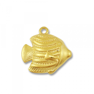 Stainless Steel Charms Fish Gold Gold Approx 16X17Mm 16Mm
