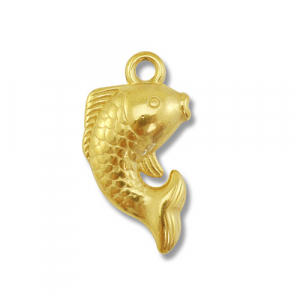 Stainless Steel Charms Fish Gold Gold Approx 17X9Mm 15Mm