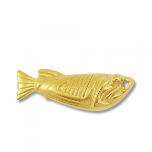 Stainless Steel Charms Fish Gold Gold Approx 28X9Mm 12Mm