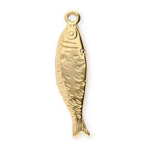 Stainless Steel Charms Fish Gold Gold Approx 41X105Mm 25Mm