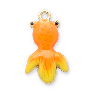 Stainless Steel Charms Fish Gold Orange Light Green Gold Orange Light Green Approx 255X145Mm 19Mm