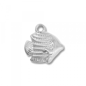 Stainless Steel Charms Fish Silver Silver Approx 12X12Mm 15Mm