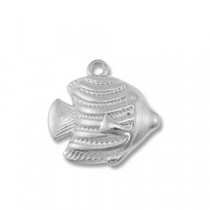 Stainless Steel Charms Fish Silver Silver Approx 16X17Mm 16Mm