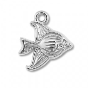 Stainless Steel Charms Fish Silver Silver Approx 17X16Mm 18Mm