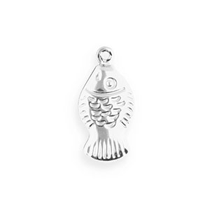 Stainless Steel Charms Fish Silver Silver Approx 185X9Mm 11Mm