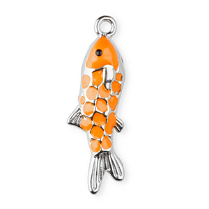 Stainless Steel Charms Fish Silver Silver Approx 20X9Mm 16Mm