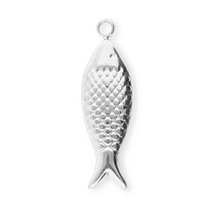 Stainless Steel Charms Fish Silver Silver Approx 21X65Mm 14Mm