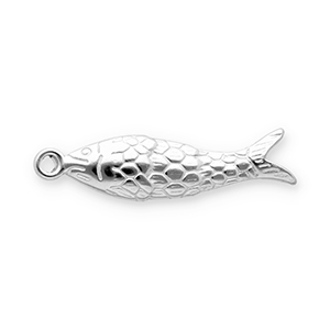 Stainless Steel Charms Fish Silver Silver Approx 445X115Mm 27Mm