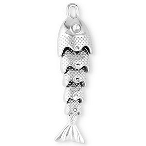 Stainless Steel Charms Fish Silver Silver Approx 465X13Mm 22Mm