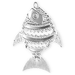 Stainless Steel Charms Fish Silver Silver Approx 52X34Mm 12 16Mm