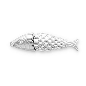 Stainless Steel Charms Fish Silver Transparent Silver Transparent Approx 50X145Mm 11Mm