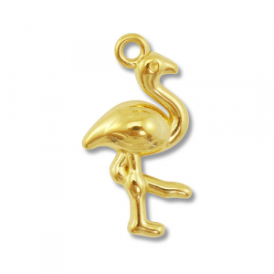 Stainless Steel Charms Flamingo Gold Gold Approx 19X10Mm 15Mm