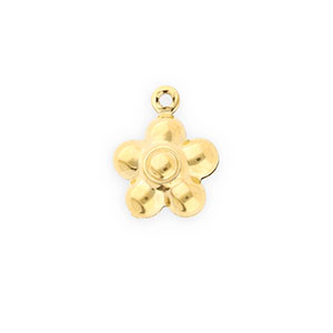 Stainless Steel Charms Flower Gold Gold Approx 13X10Mm 11Mm