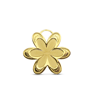 Stainless Steel Charms Flower Gold Gold Approx 13X15Mm 3Mm