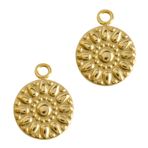 Stainless Steel Charms Flower Gold Gold Approx 16X12Mm 19Mm