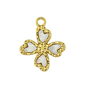 Stainless Steel Charms Flower Gold Gold Approx 17X14Mm 17Mm