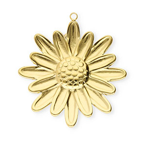 Stainless Steel Charms Flower Gold Gold Approx 405X38Mm 19Mm