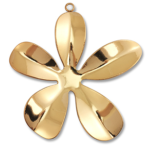 Stainless Steel Charms Flower Gold Gold Approx 56X54Mm 27Mm