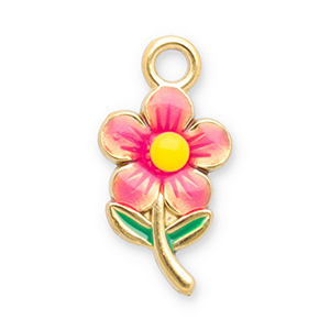 Stainless Steel Charms Flower Gold Light Pink Yellow Gold Light Pink Yellow Approx 195X10Mm 23Mm