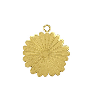 Stainless Steel Charms Flower Gold White Gold White Approx 16X15Mm 26Mm