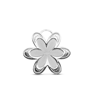 Stainless Steel Charms Flower Silver Silver Approx 13X15Mm 3Mm