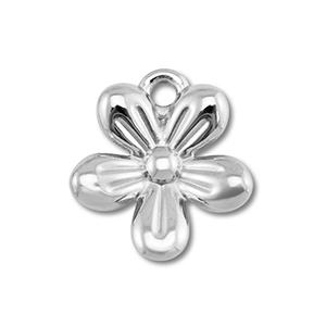 Stainless Steel Charms Flower Silver Silver Approx 23X21Mm 29Mm
