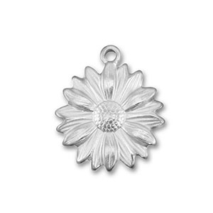 Stainless Steel Charms Flower Silver Silver Approx 26X22Mm 24Mm