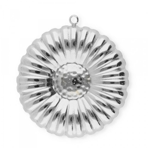 Stainless Steel Charms Flower Silver Silver Approx 36X33Mm 19Mm