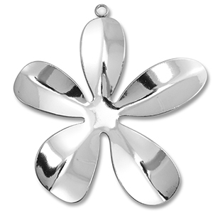 Stainless Steel Charms Flower Silver Silver Approx 56X54Mm 27Mm