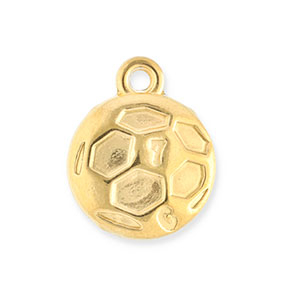 Stainless Steel Charms Football Gold Gold Approx 175X14Mm 2Mm