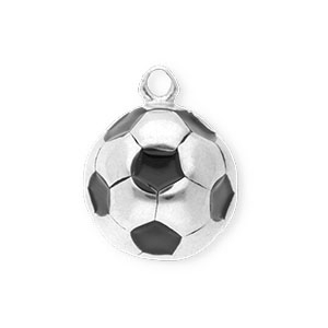 Stainless Steel Charms Football Silver Black Silver Black Approx 17X135Mm 19Mm