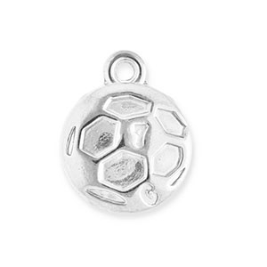 Stainless Steel Charms Football Silver Silver Approx 175X14Mm 2Mm