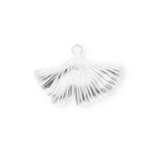 Stainless Steel Charms Ginkgo Leaf Silver Silver Approx 21X29Mm 24Mm