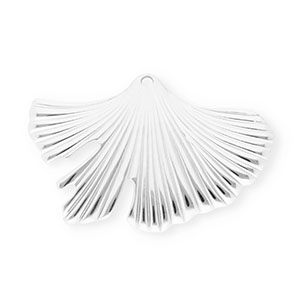 Stainless Steel Charms Ginkgo Leaf Silver Silver Approx 295X455Mm 2Mm