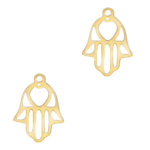 Stainless Steel Charms Hamsa Hand Gold Gold Approx 12X85Mm 12Mm