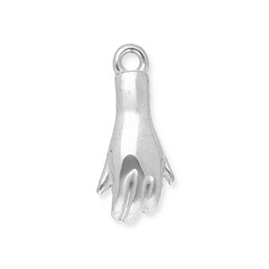 Stainless Steel Charms Hand Silver Silver Approx 195X9Mm 17Mm
