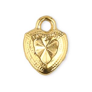 Stainless Steel Charms Heart Gold Gold Approx 10X75Mm 17Mm