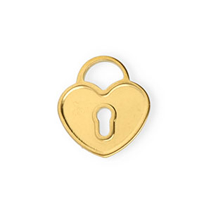Stainless Steel Charms Heart Gold Gold Approx 11X10Mm 43X32Mm