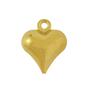 Stainless Steel Charms Heart Gold Gold Approx 11X9Mm 12Mm