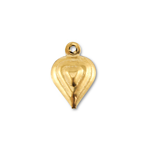 Stainless Steel Charms Heart Gold Gold Approx 12X8Mm 08Mm