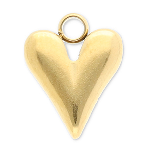 Stainless Steel Charms Heart Gold Gold Approx 12X95Mm 2Mm