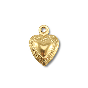Stainless Steel Charms Heart Gold Gold Approx 12X9Mm 1Mm 1
