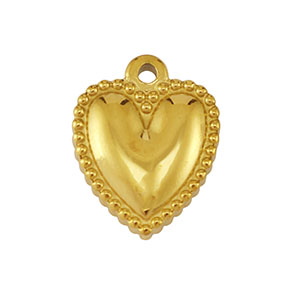 Stainless Steel Charms Heart Gold Gold Approx 15X12Mm 14Mm
