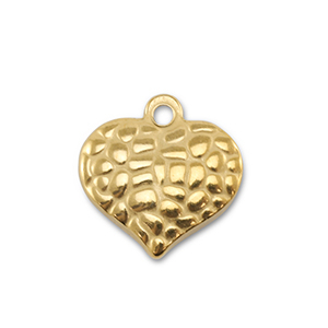 Stainless Steel Charms Heart Gold Gold Approx 15X15Mm 18Mm