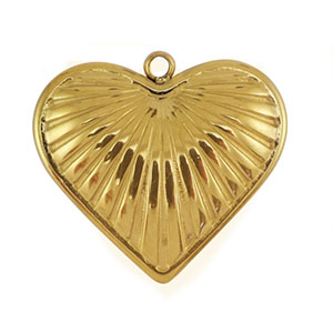 Stainless Steel Charms Heart Gold Gold Approx 18X19Mm 13Mm